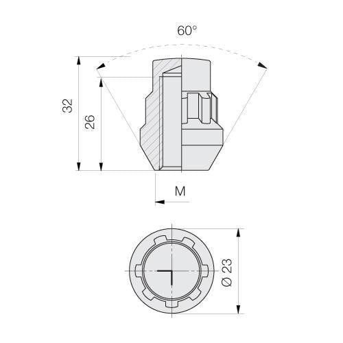 SAFETY NUTS M12X1.25 L32