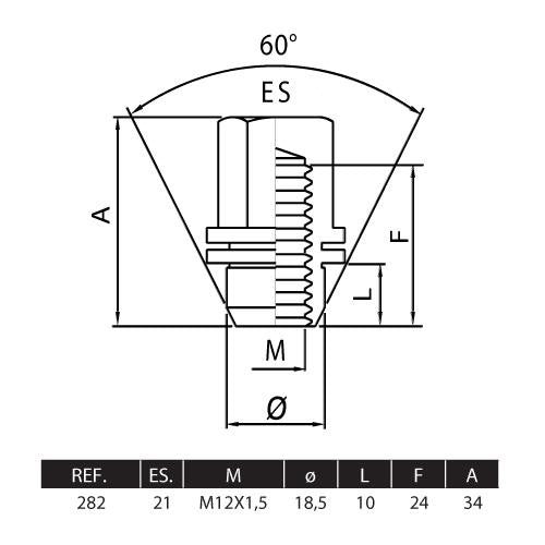 M12X1.5 FARAD STIL-BULL 282 Safety Nuts